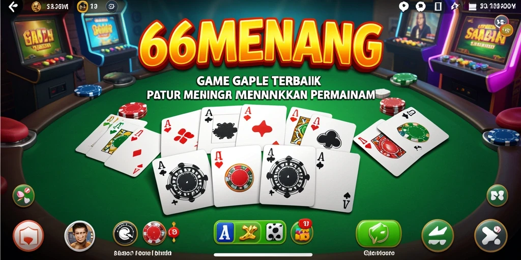 Tampilan gameplay seru dari 66MENANG saat bermain Gaple.
