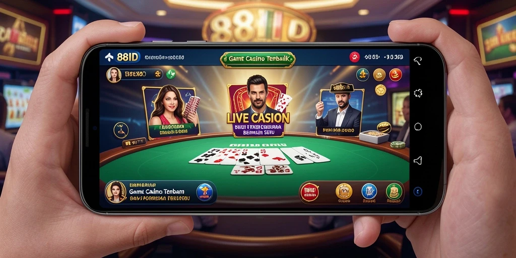 Gambaran layar gameplay Live Casino 88ID dengan dealer profesional.