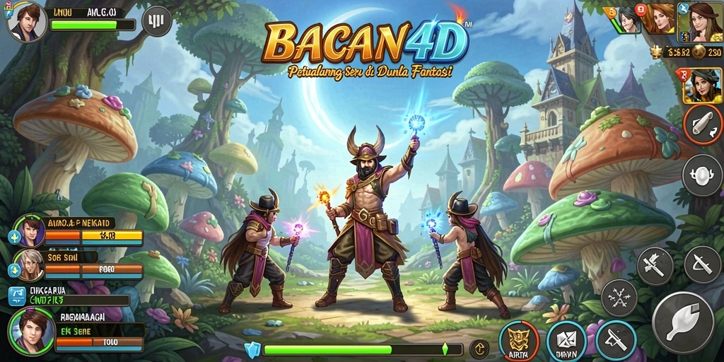 Tangkapan layar menunjukkan aksi seru dalam petualangan BACAN4D.