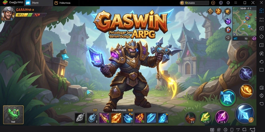 Gameplay seru dan dinamis dari GASWIN dalam petualangan ARPG.
