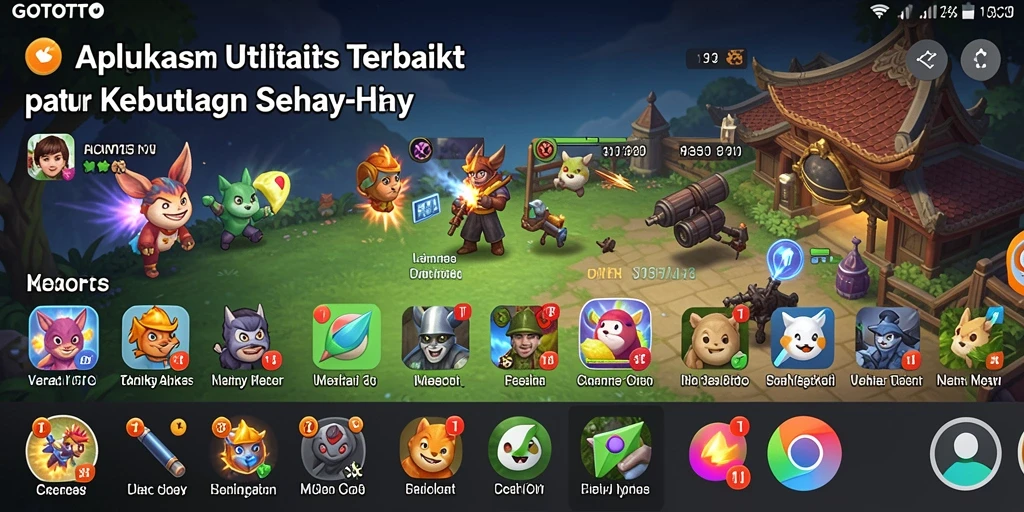 Tampilan screenshot utama GOTOTO menampilkan kemudahan dalam mengatur kehidupan sehari-hari.