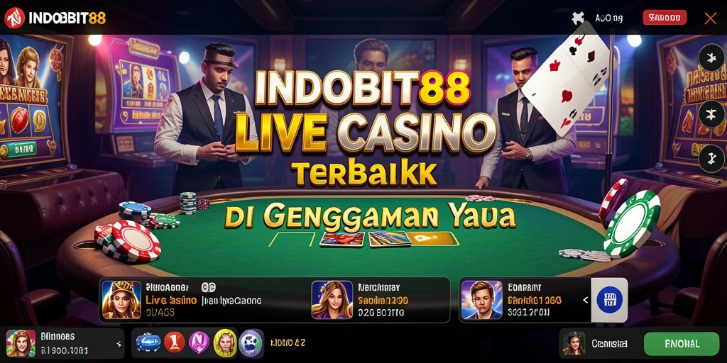 Tampilan gameplay Live Casino yang mengasyikkan dan interaktif di INDOBIT88.