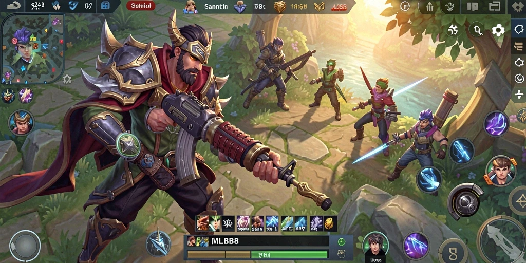Tampilan gameplay menarik dari MLBB8 yang penuh warna dan seru.