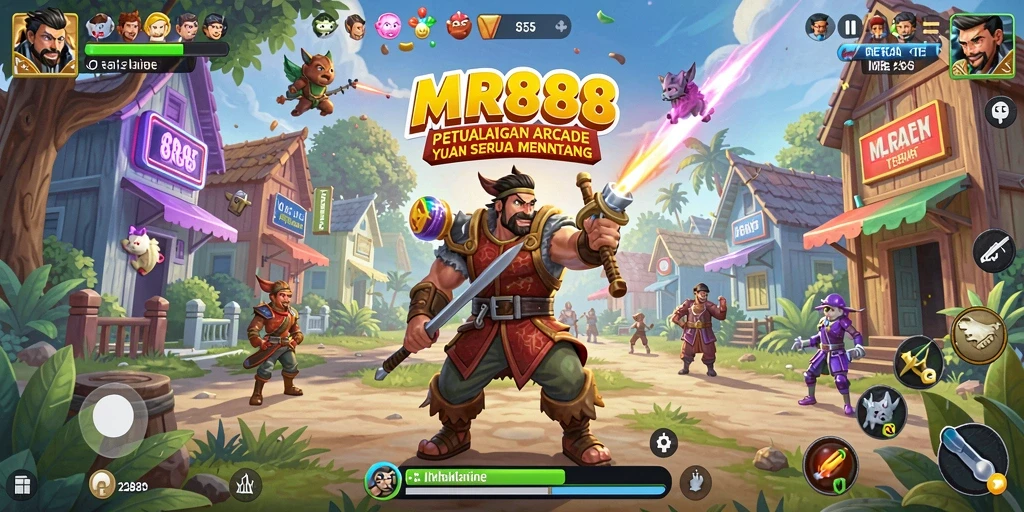 Tampilan gameplay seru dalam game arcade MR888.