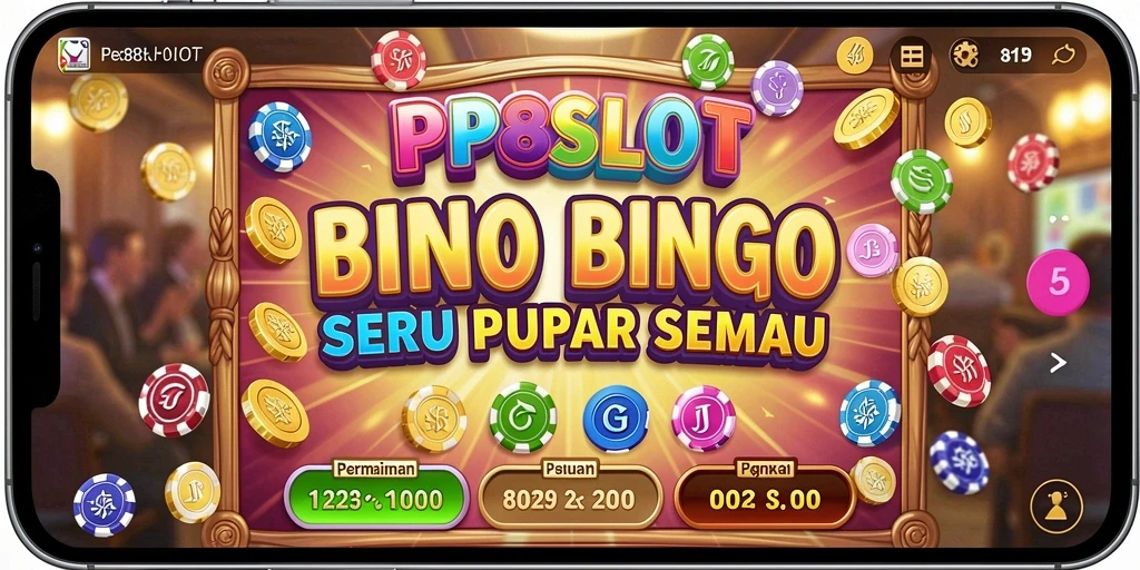 Tampilan gameplay seru di PP8SLOT dengan suasana Bingo yang menyenangkan.