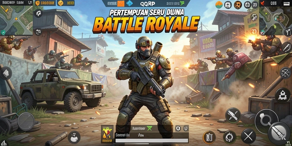 Tangkapan layar gameplay <strong>QQRP</strong> dengan aksi pertempuran mendebarkan.