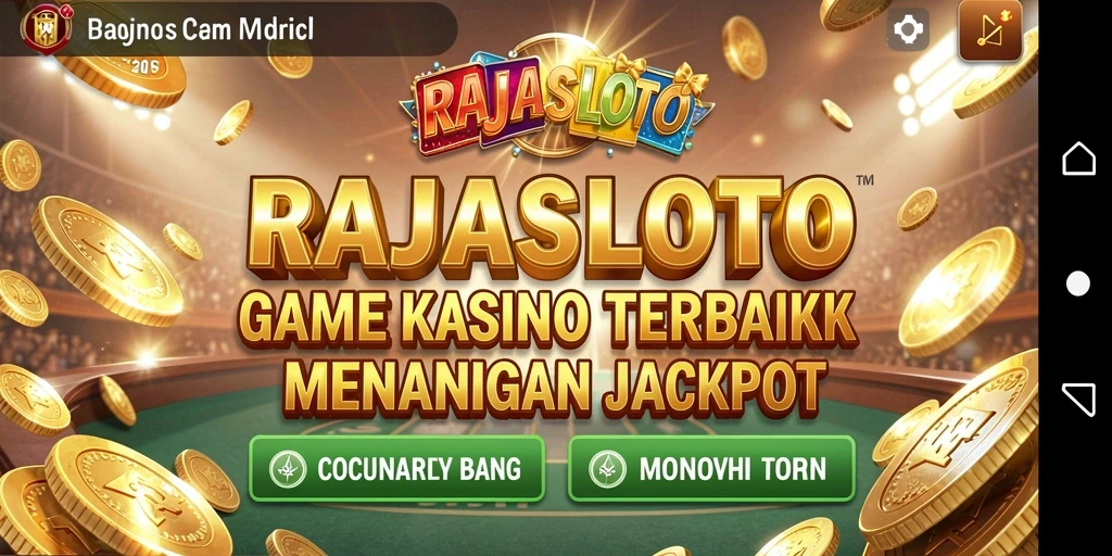 Tampilan gameplay mendebarkan dari RAJASLOTO dengan peluang jackpot.