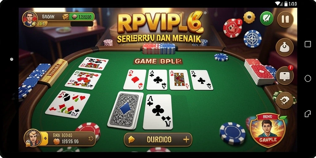 Tampilan gameplay RPVIP6 yang seru dan interaktif dalam bermain Gaple.