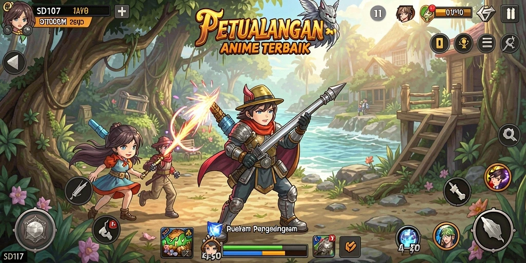 Gameplay anime yang mendebarkan di SD107 dengan grafis memukau.