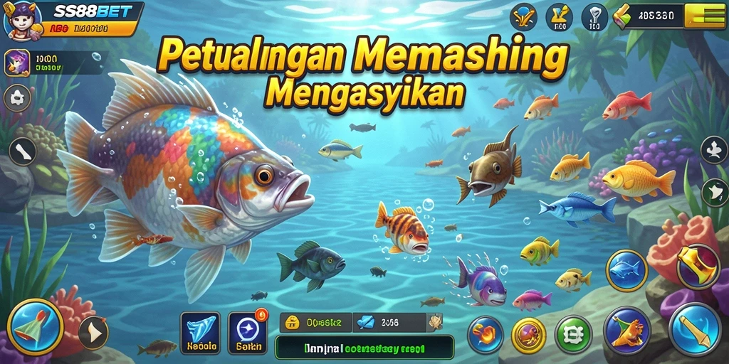 Tampilan gameplay SS88BET yang mendebarkan saat memancing di lautan