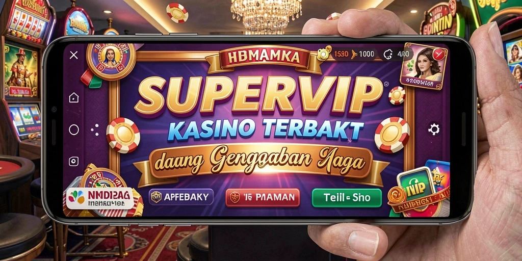 Tampilan mendebarkan dari gameplay Kasino SUPERVIP.