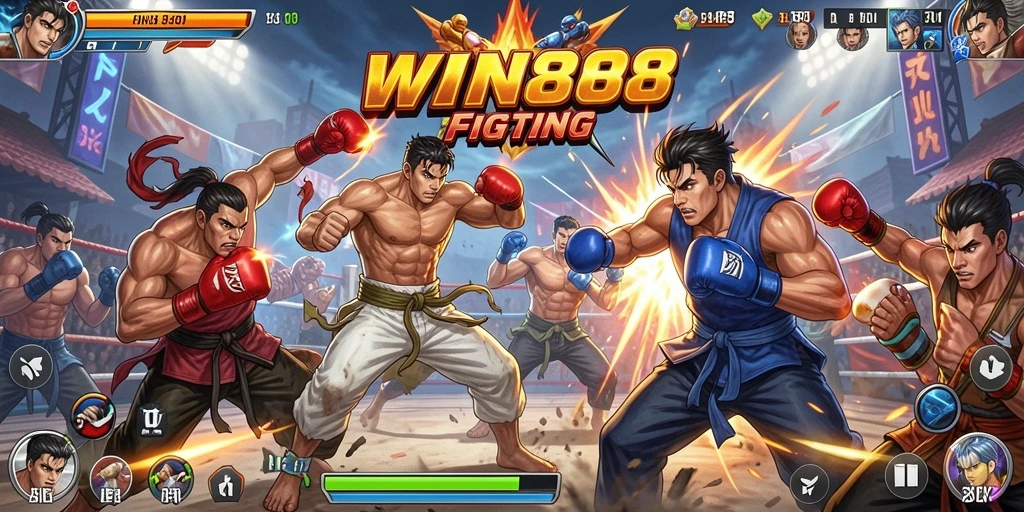 Tangkapan layar gameplay WIN88 dalam pertarungan epik.